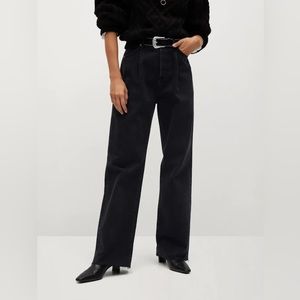 Mango Daniela Pleated Jean Black